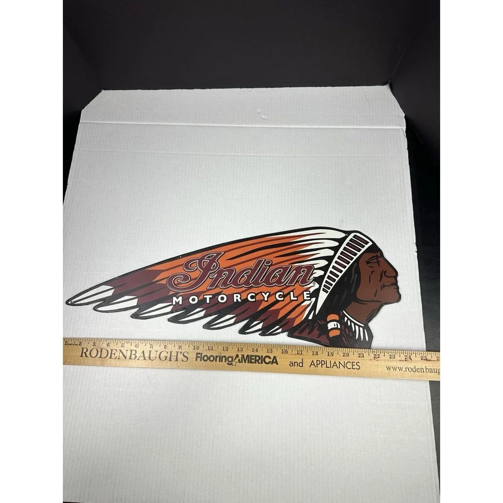INDIAN MOTORCYCLE CHIEF Metal Display Harley Scout Vintage Style MAN CAVE